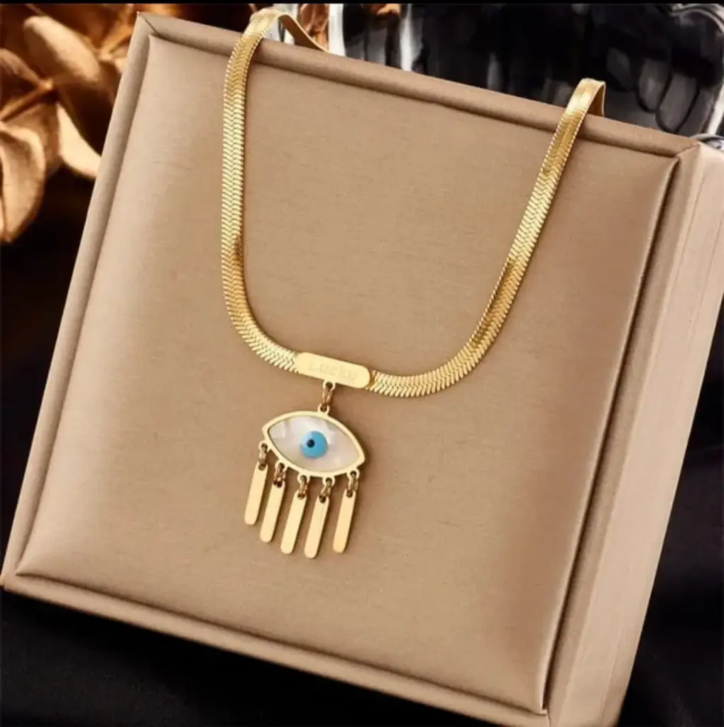 Evil Eye Gold Necklace – 18K Gold Plated Anti-Tarnish