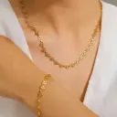 ❤️ Heart Link Necklace & Bracelet Set | 18K Gold Plated 💛 | Elegant Women’s Jewelry