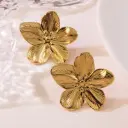 Golden Blossom Stud Earrings
