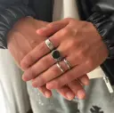 Men’s Vintage Silver Ring Set 🖤💍