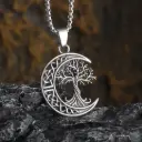 Moon & Tree of Life Pendant Necklace 🌙🌳✨