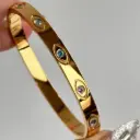 Golden Aura Gemstone Bangle Bracelet