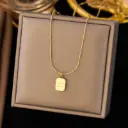 18K Gold Plated Charm Tag Necklace (Anti-Tarnish) ✨💛