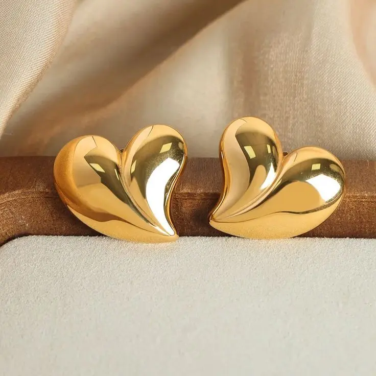 18K Gold Plated Double Heart Earrings (Anti-Tarnish) 💖✨