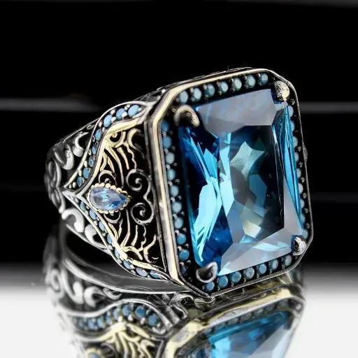 Royal Blue Vintage Statement Ring