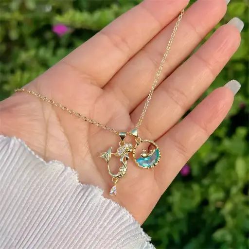 Gold Plated Ocean Charm Necklace Collection 🐚✨ | Mermaid, Seashell, Starfish & More
