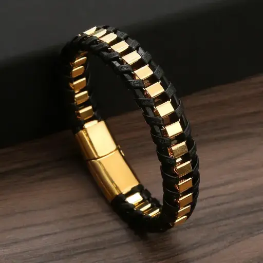 Titan Edge Black & Gold Men’s Bracelet