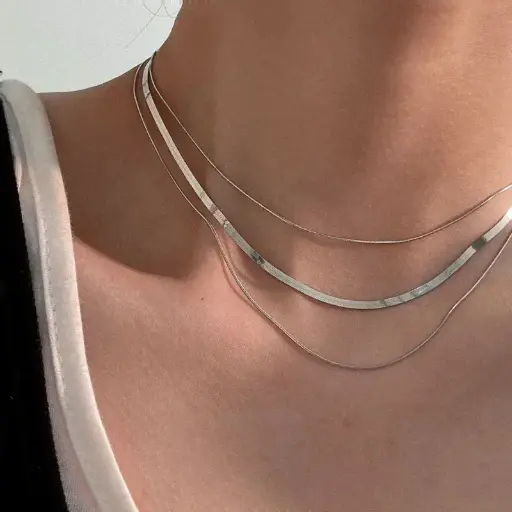 Three Layer Silver Plating Anti Tarnish Chain