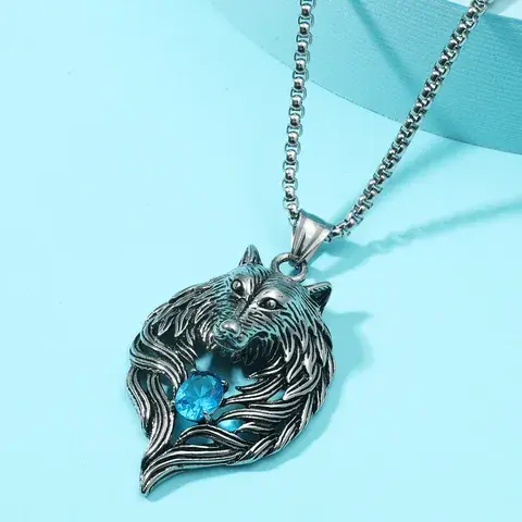 Wolf Spirit Pendant Chain 🐺💙