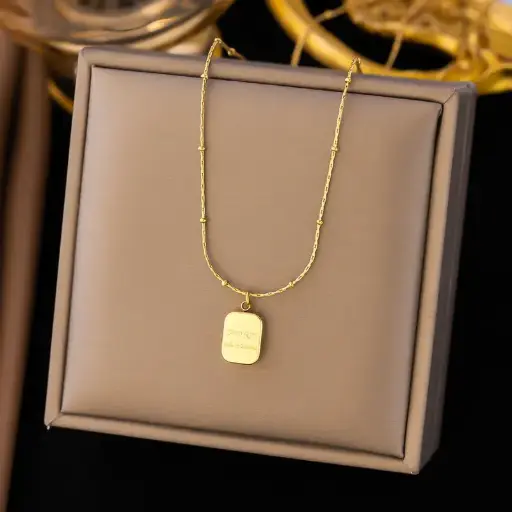 18K Gold Plated Charm Tag Necklace (Anti-Tarnish) ✨💛